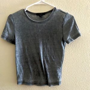 Grey slim fit tee